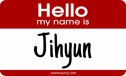 Hello my name is Jihyun png download