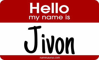 Hello my name is Jivon png download