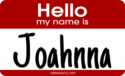 Hello my name is Joahnna png download