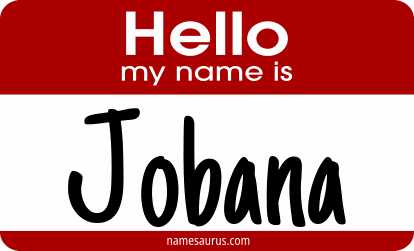 Hello my name is Jobana png download