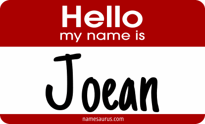 Hello my name is Joean png download