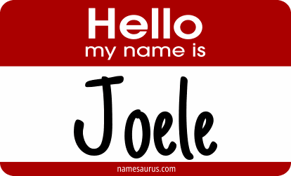 Hello my name is Joele png download