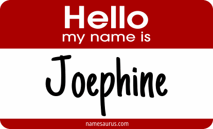 Hello my name is Joephine png download
