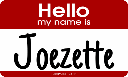 Hello my name is Joezette png download