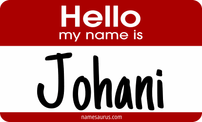 Hello my name is Johani png download