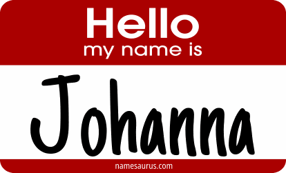 Hello my name is Johanna png download
