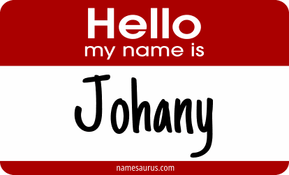 Hello my name is Johany png download