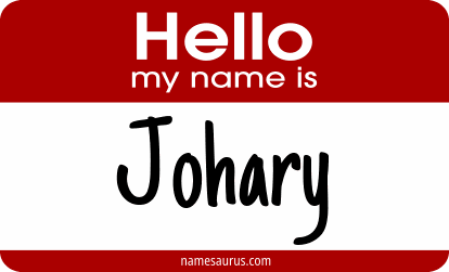 Hello my name is Johary png download