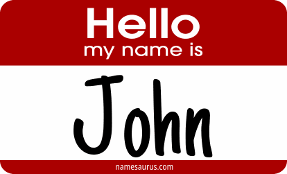 Hello my name is John png download