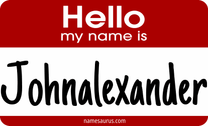 Hello my name is Johnalexander png download