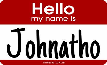 Hello my name is Johnatho png download