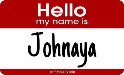 Hello my name is Johnaya png download