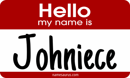 Hello my name is Johniece png download