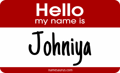 Hello my name is Johniya png download