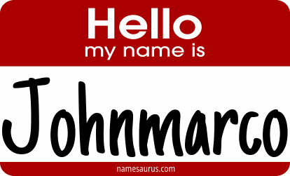 Hello my name is Johnmarco png download