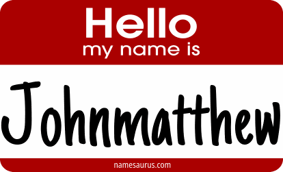 Hello my name is Johnmatthew png download