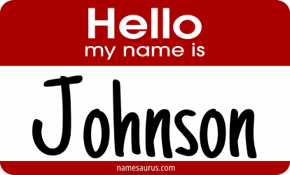 Hello my name is Johnson png download