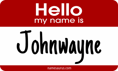 Hello my name is Johnwayne png download