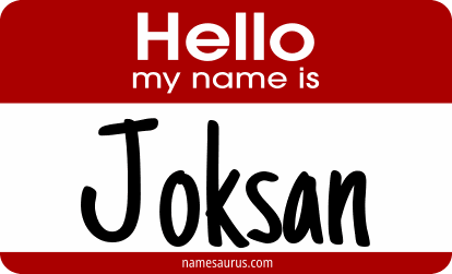Hello my name is Joksan png download