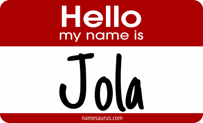 Hello my name is Jola png download