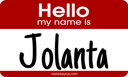 Hello my name is Jolanta png download