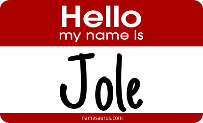 Hello my name is Jole png download