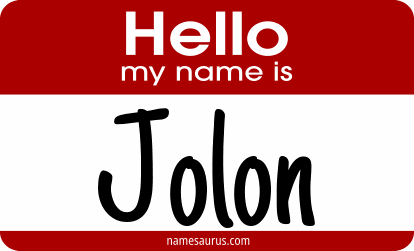 Hello my name is Jolon png download