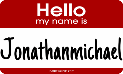 Hello my name is Jonathanmichael png download