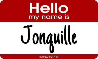 Hello my name is Jonquille png download