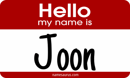 Hello my name is Joon png download