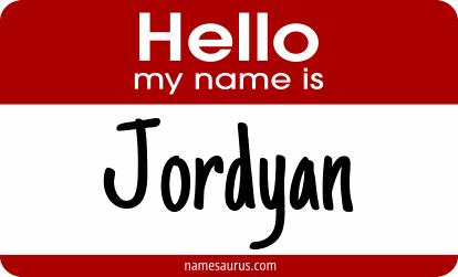 Hello my name is Jordyan png download