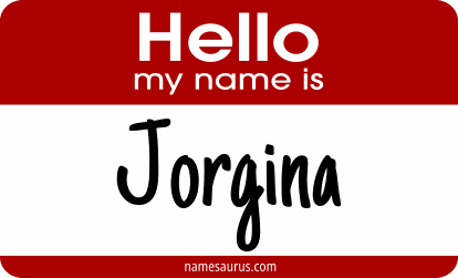 Hello my name is Jorgina png download