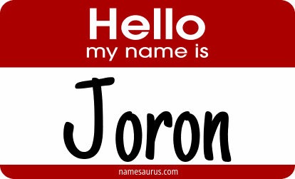 Hello my name is Joron png download
