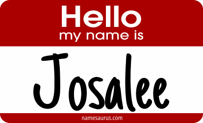 Hello my name is Josalee png download