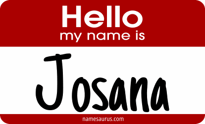 Hello my name is Josana png download