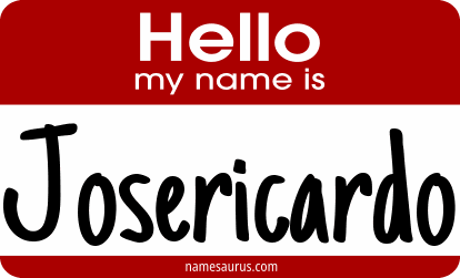 Hello my name is Josericardo png download