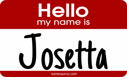 Hello my name is Josetta png download