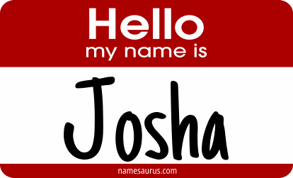Hello my name is Josha png download
