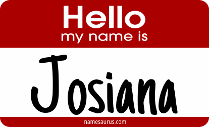 Hello my name is Josiana png download