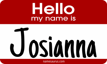 Hello my name is Josianna png download