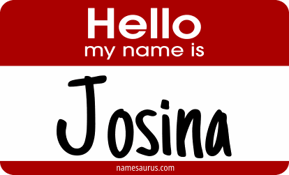 Hello my name is Josina png download