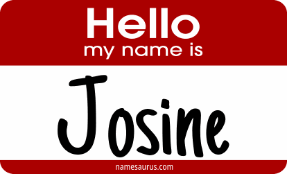 Hello my name is Josine png download