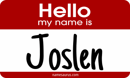 Hello my name is Joslen png download