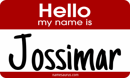 Hello my name is Jossimar png download