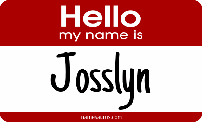 Hello my name is Josslyn png download