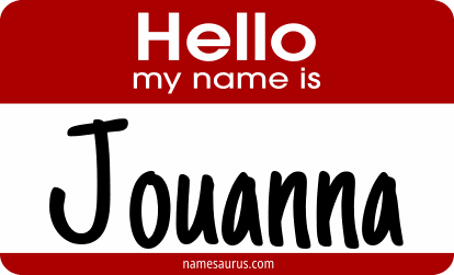Hello my name is Jouanna png download