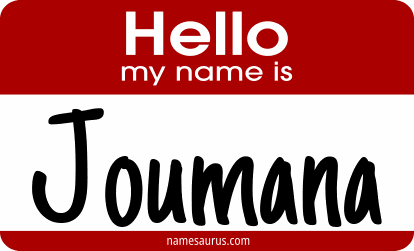 Hello my name is Joumana png download