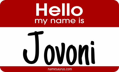 Hello my name is Jovoni png download