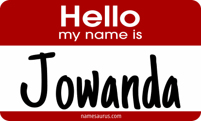 Hello my name is Jowanda png download