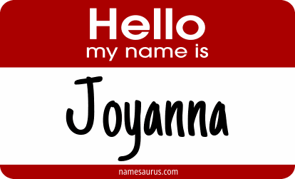 Hello my name is Joyanna png download